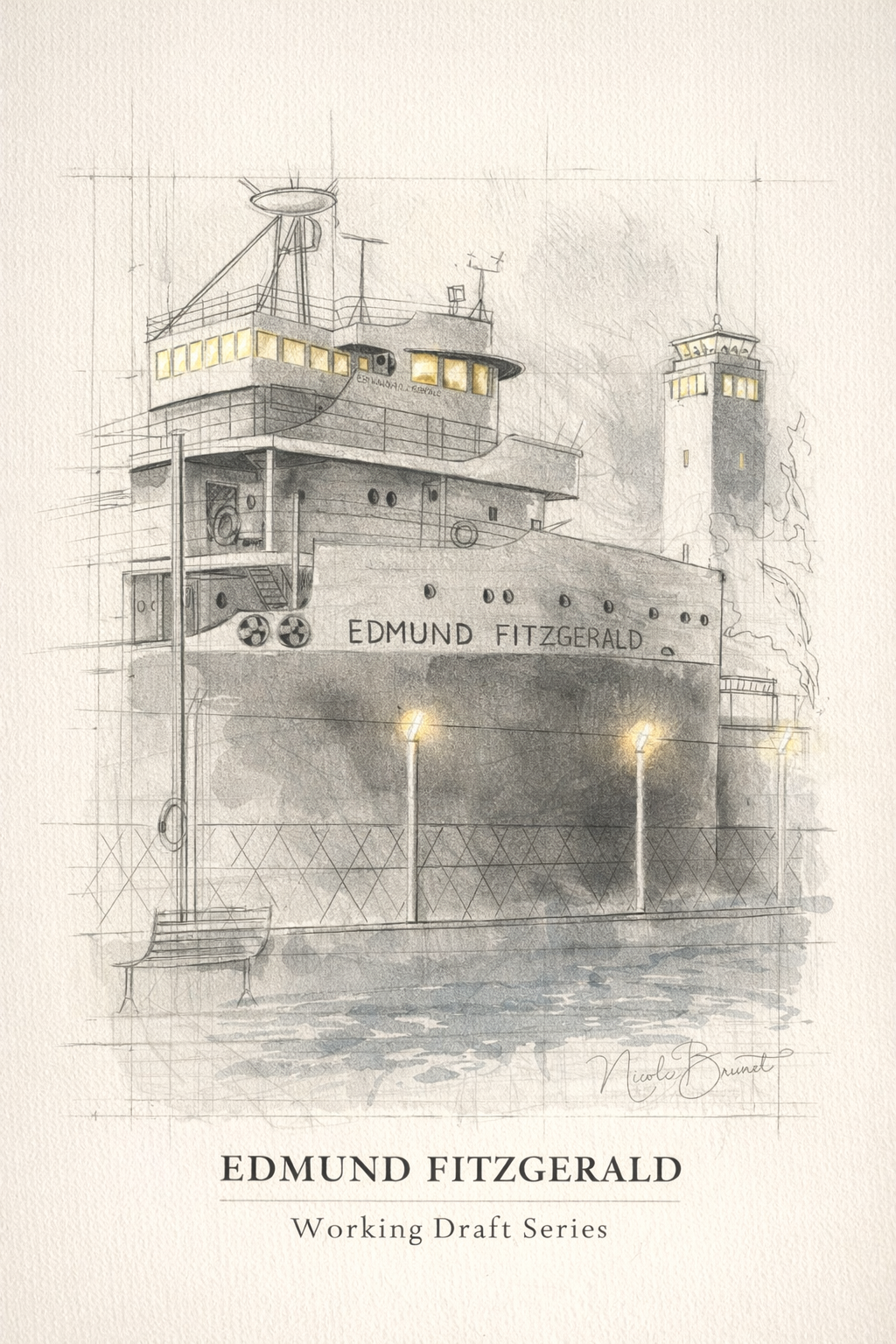 Edmund Fitzgerald Working Draft No. 1 artwork